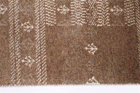 Gabbeh Beige Runner Hand Knotted 27 X 99 Area Rug 250-22995 Image 2