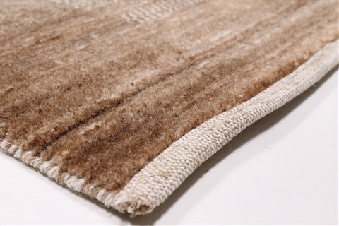 Gabbeh Beige Runner Hand Knotted 27 X 99 Area Rug 250-22995 Image 5