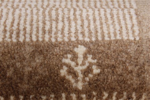 Gabbeh Beige Runner Hand Knotted 27 X 99 Area Rug 250-22995 Image 6