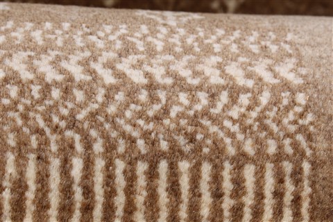 Gabbeh Beige Runner Hand Knotted 27 X 99 Area Rug 250-22995 Image 7