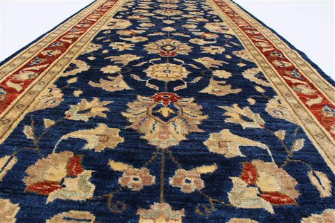 Chobi Blue Runner Hand Knotted 28 X 911 Area Rug 250-22997 Image 1