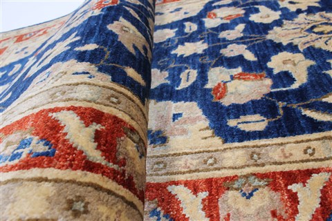Chobi Blue Runner Hand Knotted 28 X 911 Area Rug 250-22997 Image 2