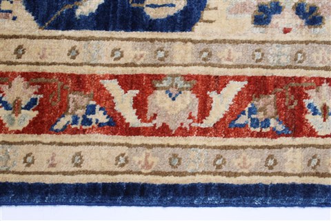 Chobi Blue Runner Hand Knotted 28 X 911 Area Rug 250-22997 Image 5