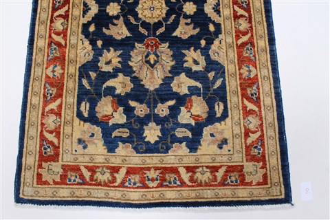 Chobi Blue Runner Hand Knotted 28 X 911 Area Rug 250-22997 Image 7