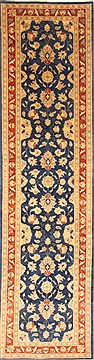 Chobi Blue Runner Hand Knotted 2'8" X 9'11"  Area Rug 250-22997