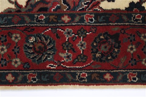 Semnan Beige Runner Hand Knotted 28 X 99 Area Rug 250-22999 Image 1