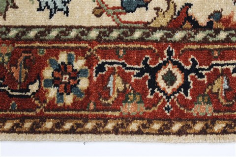 Serapi Beige Runner Hand Knotted 27 X 911 Area Rug 250-23005 Image 1
