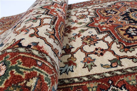 Serapi Beige Runner Hand Knotted 27 X 911 Area Rug 250-23005 Image 8