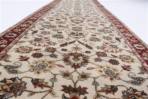 Kashmar Beige Runner Hand Knotted 26 X 910 Area Rug 250-23008 Image 1