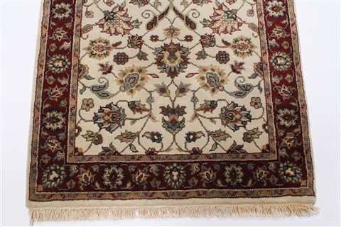 Kashmar Beige Runner Hand Knotted 26 X 910 Area Rug 250-23008 Image 4