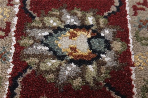 Kashmar Beige Runner Hand Knotted 26 X 910 Area Rug 250-23008 Image 6
