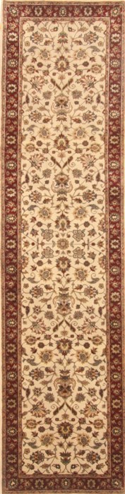 Kashmar Beige Runner Hand Knotted 26 X 910 Area Rug 250-23008 Image 0