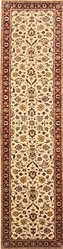 Kashmar Beige Runner Hand Knotted 2'6" X 9'10"  Area Rug 250-23008