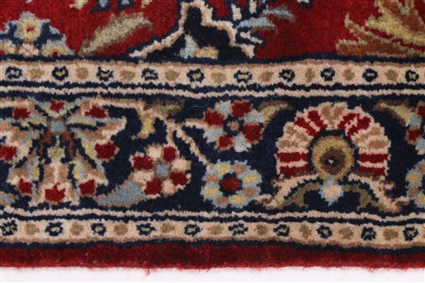 Kashan Red Runner Hand Knotted 26 X 101 Area Rug 250-23010 Image 1