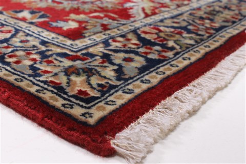 Kashan Red Runner Hand Knotted 26 X 101 Area Rug 250-23010 Image 4