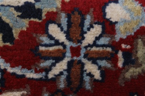 Kashan Red Runner Hand Knotted 26 X 101 Area Rug 250-23010 Image 6