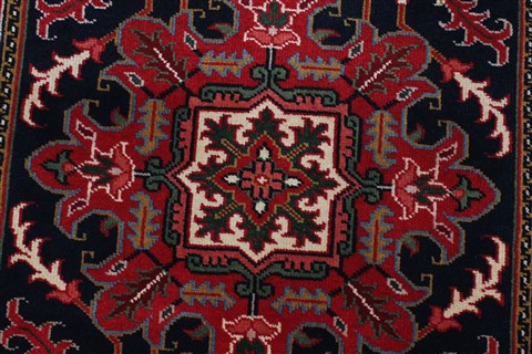 Heriz Black Runner Hand Knotted 28 X 910  Area Rug 250-23012 Image 4