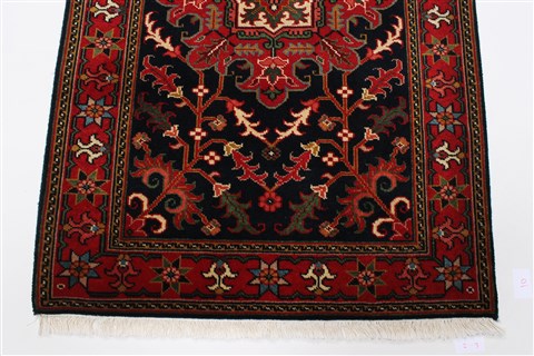 Heriz Black Runner Hand Knotted 28 X 910  Area Rug 250-23012 Image 5