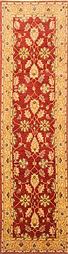 Pakistani Pishavar Red Runner 10 to 12 ft Wool Carpet 23015