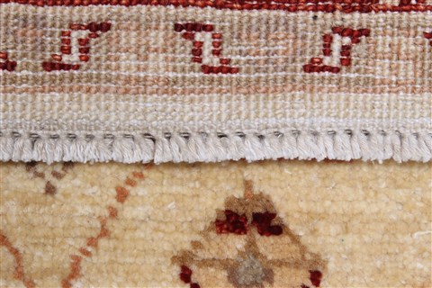 Chobi Beige Runner Hand Knotted 26 X 98  Area Rug 250-23017 Image 10