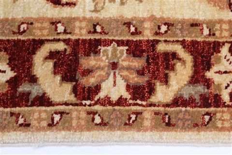 Chobi Beige Runner Hand Knotted 26 X 98  Area Rug 250-23017 Image 1