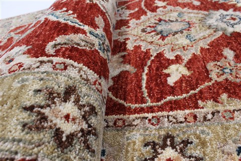 Agra Brown Runner Hand Knotted 28 X 98 Area Rug 250-23018 Image 10