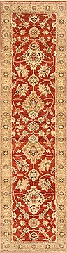 Agra Brown Runner Hand Knotted 2'8" X 9'8"  Area Rug 250-23018