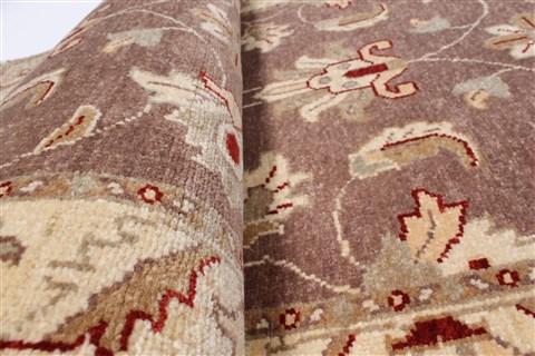 Chobi Brown Runner Hand Knotted 26 X 94 Area Rug 250-23021 Image 10