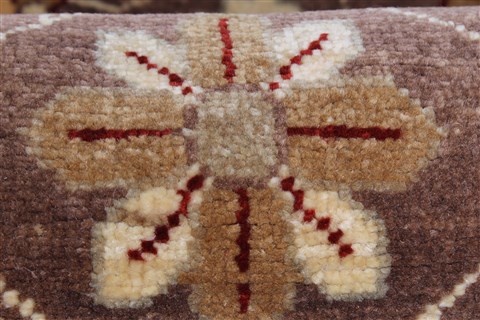Chobi Brown Runner Hand Knotted 26 X 94 Area Rug 250-23021 Image 7
