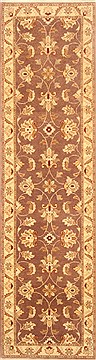 Pakistani Chobi Brown Runner 6 to 9 ft Wool Carpet 23021