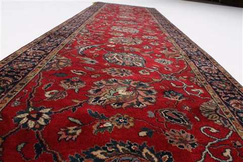 Tabriz Red Runner Hand Knotted 27 X 99 Area Rug 250-23023 Image 12