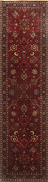 Semnan Red Runner Hand Knotted 2'7" X 9'8"  Area Rug 250-23025