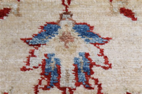 Pishavar Beige Runner Hand Knotted 29 X 107  Area Rug 250-23026 Image 5