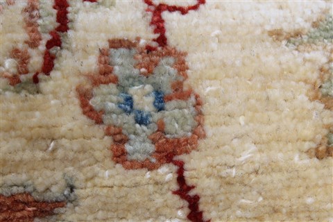 Pishavar Beige Runner Hand Knotted 29 X 107  Area Rug 250-23026 Image 6