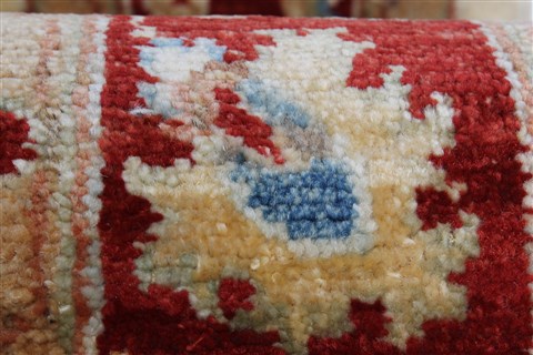 Pishavar Beige Runner Hand Knotted 29 X 107  Area Rug 250-23026 Image 7