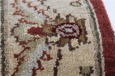 Kashan Brown Runner Hand Knotted 27 X 101 Area Rug 250-23027 Image 7