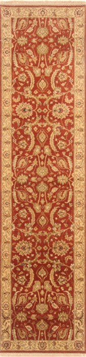 Kashan Brown Runner Hand Knotted 27 X 101 Area Rug 250-23027 Image 0