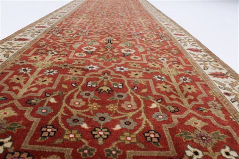 Semnan Brown Runner Hand Knotted 27 X 100 Area Rug 250-23029 Image 13