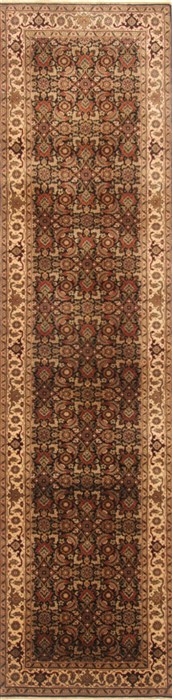 Herati Black Runner Hand Knotted 26 X 100  Area Rug 250-23031 Image 0