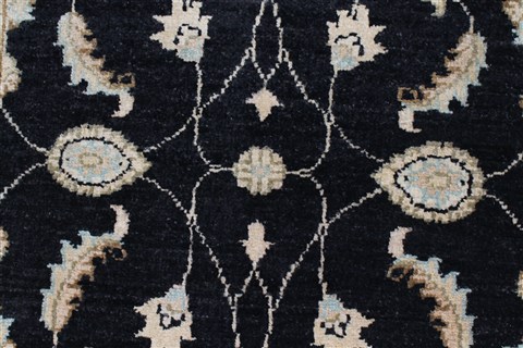 Chobi Black Runner Hand Knotted 27 X 100 Area Rug 250-23032 Image 4
