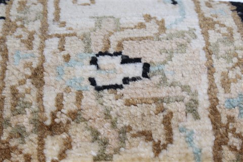 Chobi Black Runner Hand Knotted 27 X 100 Area Rug 250-23032 Image 9