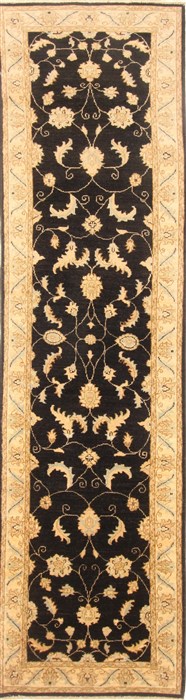 Chobi Black Runner Hand Knotted 27 X 100 Area Rug 250-23032 Image 0