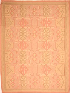 Kilim Brown Flat Woven 9'1" X 12'1"  Area Rug 100-23046