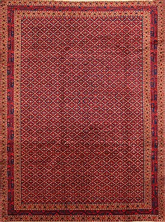 Persian Taleghan Blue Rectangle 7x9 ft Wool Carpet 23056