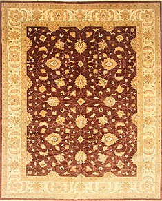 Pakistani Pishavar Brown Rectangle 12x15 ft Wool Carpet 23057