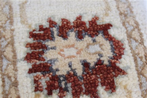 Ziegler Beige Runner Hand Knotted 27 X 104 Area Rug 250-23058 Image 8