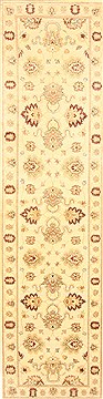 Ziegler Beige Runner Hand Knotted 2'7" X 10'4"  Area Rug 250-23058