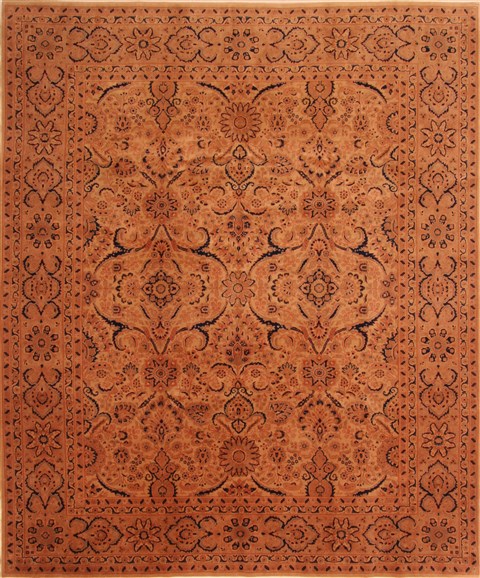 Tabriz Yellow Hand Knotted 82 X 99 Area Rug 100-23059 Image 0