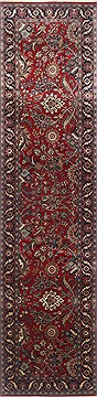 Tabriz Red Runner Hand Knotted 2'5" X 9'9"  Area Rug 250-23068