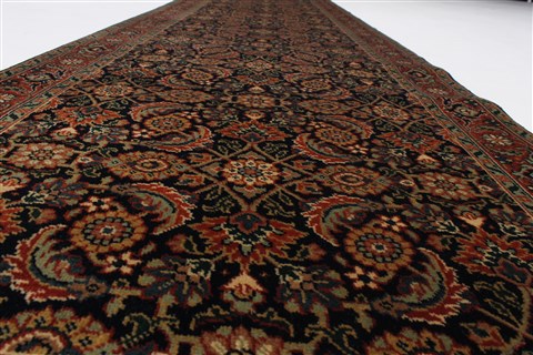 Herati Blue Runner Hand Knotted 28 X 910 Area Rug 250-23075 Image 3